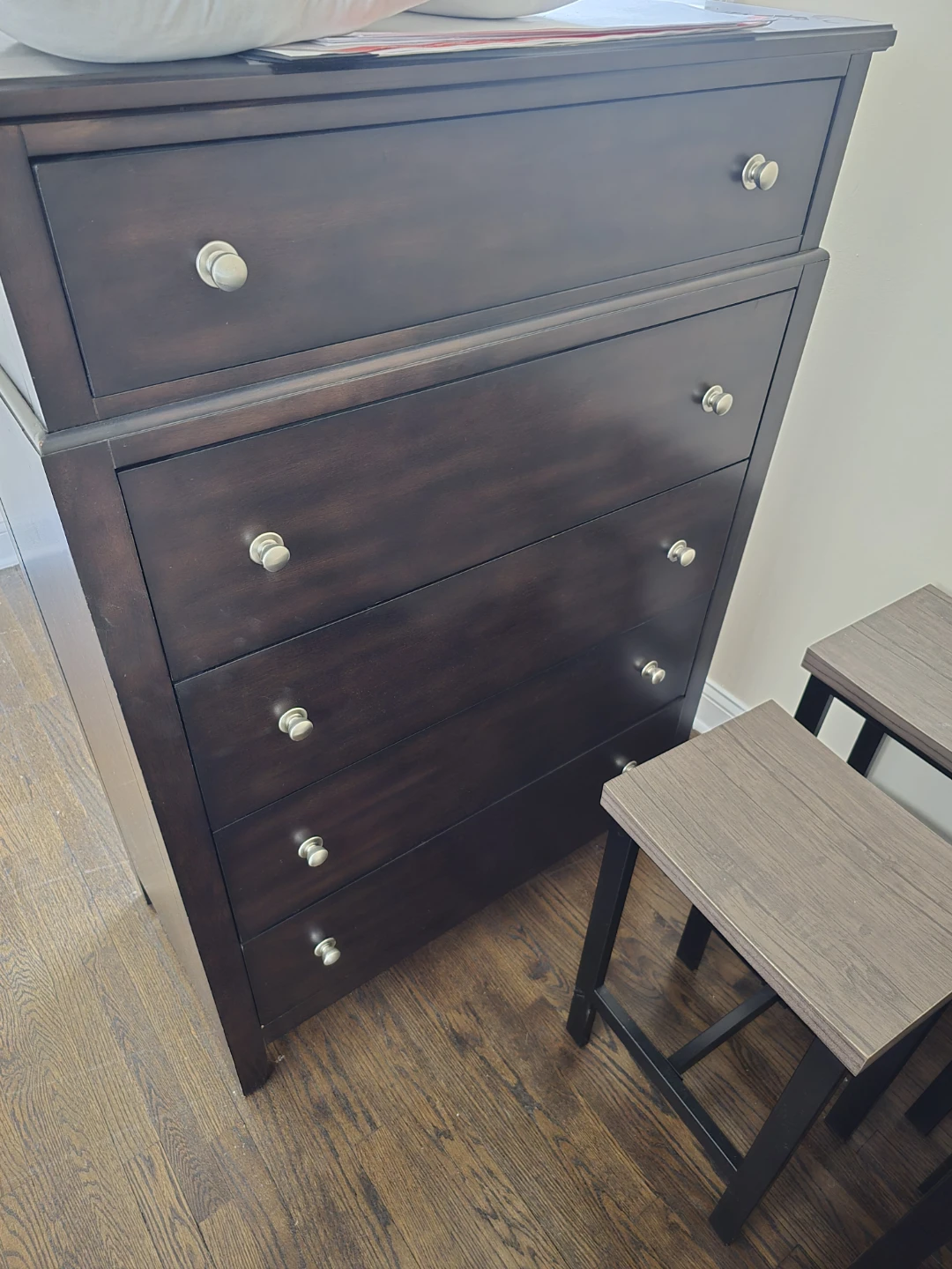 Dark Wood Dresser with Mirror - photo 2