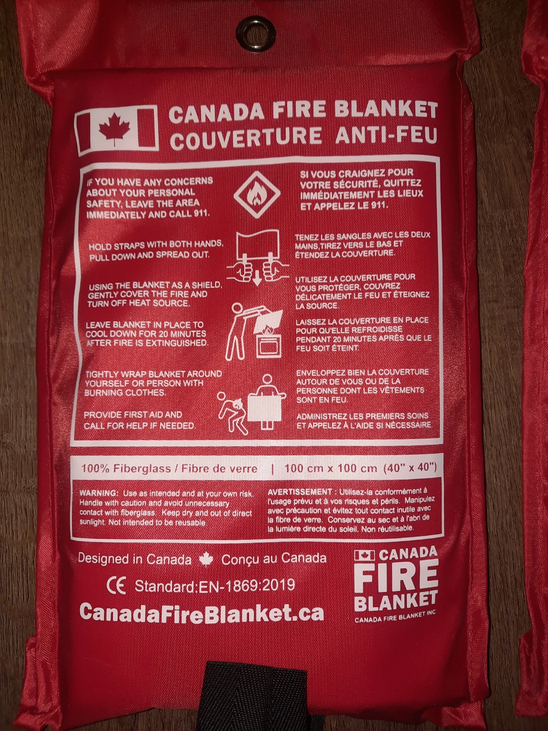Canada Fire Blanket (2-Pack) - 100cm x 100cm - photo 3