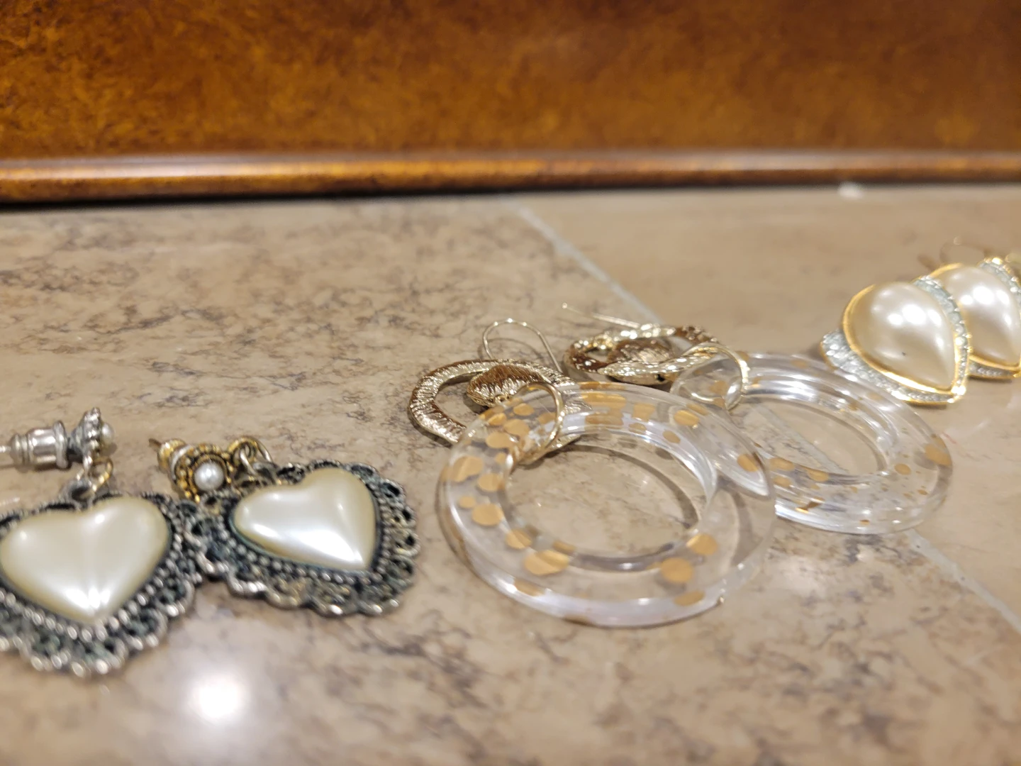 Assorted Pearl and Gold-Tone Earrings Set - photo 2