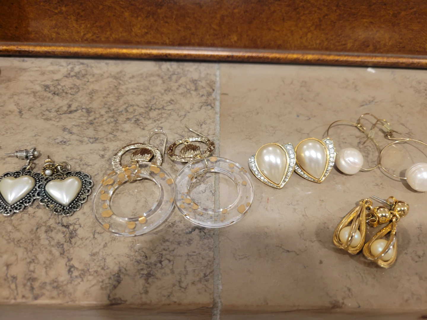 Assorted Pearl and Gold-Tone Earrings Set - photo 3
