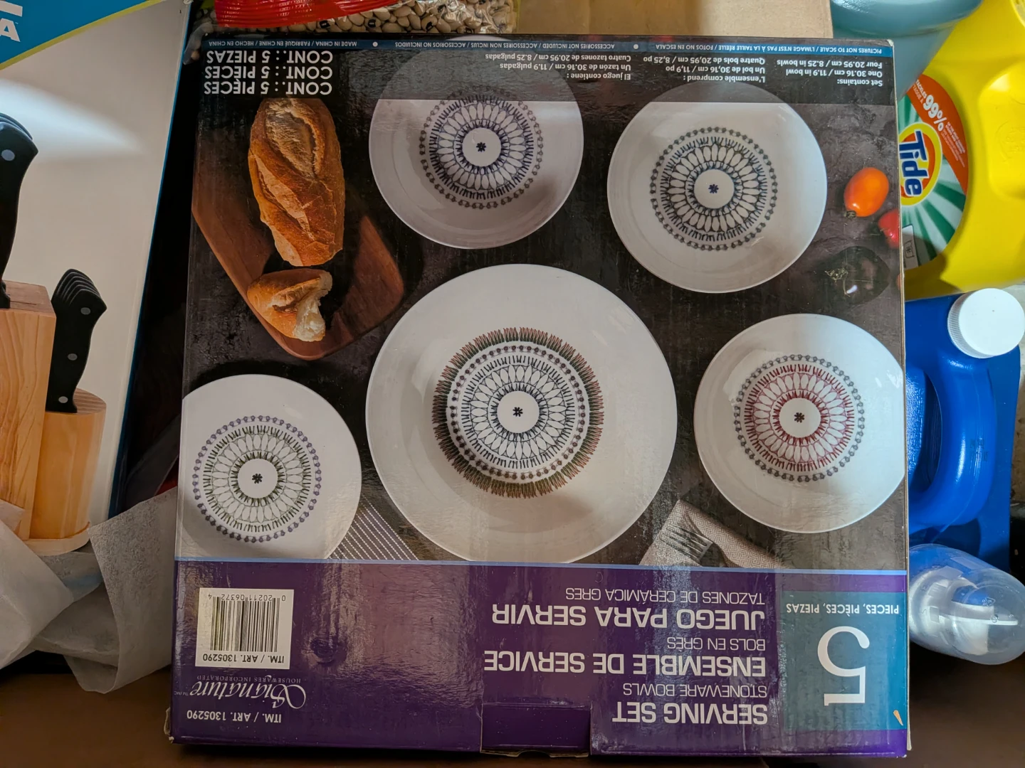 Serving Set - 5 Piece Stoneware Bowls