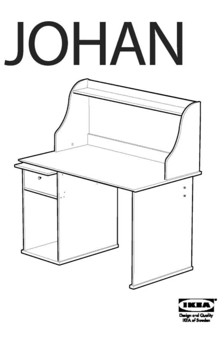 IKEA White Desk with Drawer and Shelf - photo 2