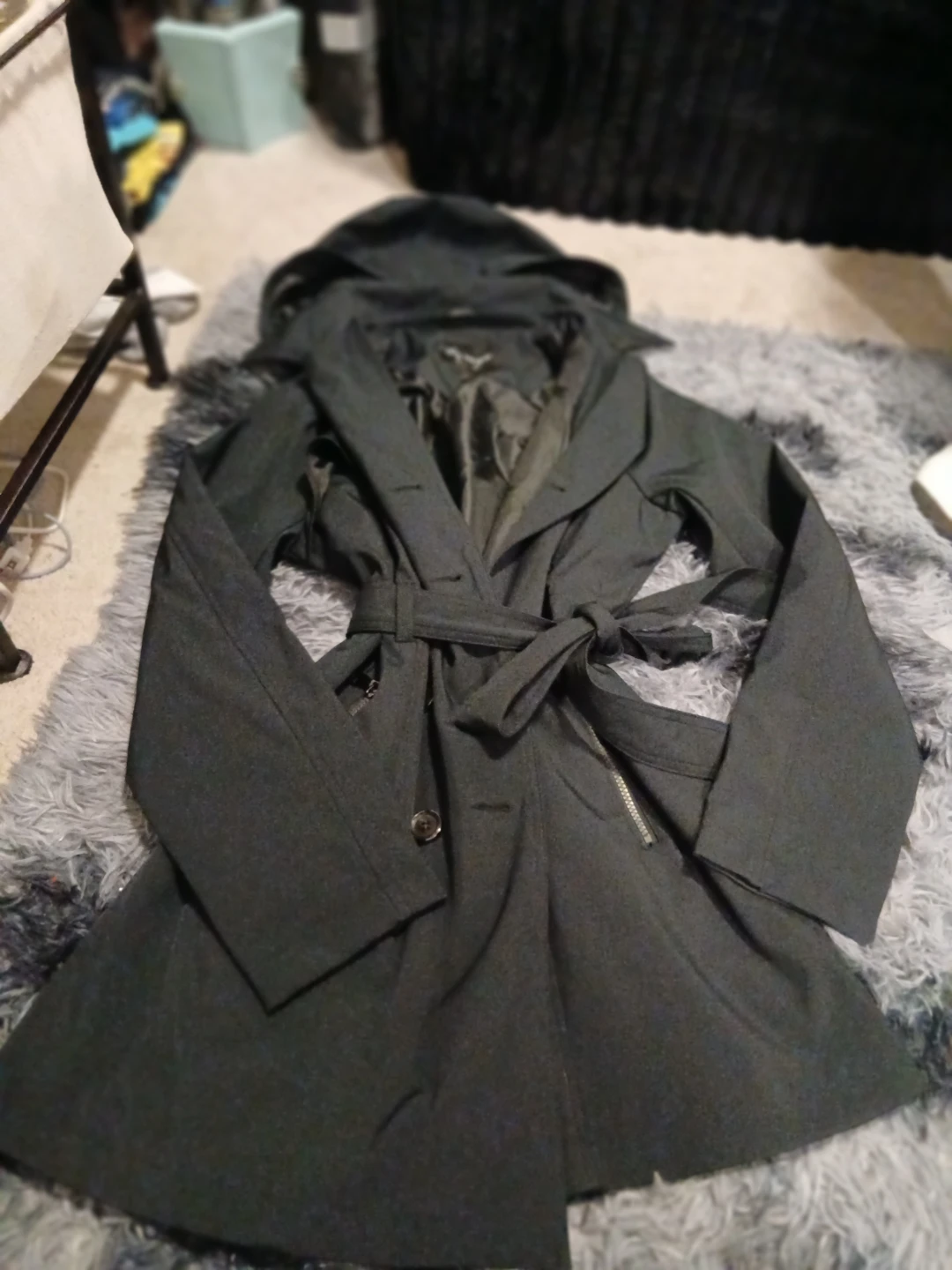 Lily Morgan Women's Trench Coat with Hood - L/G