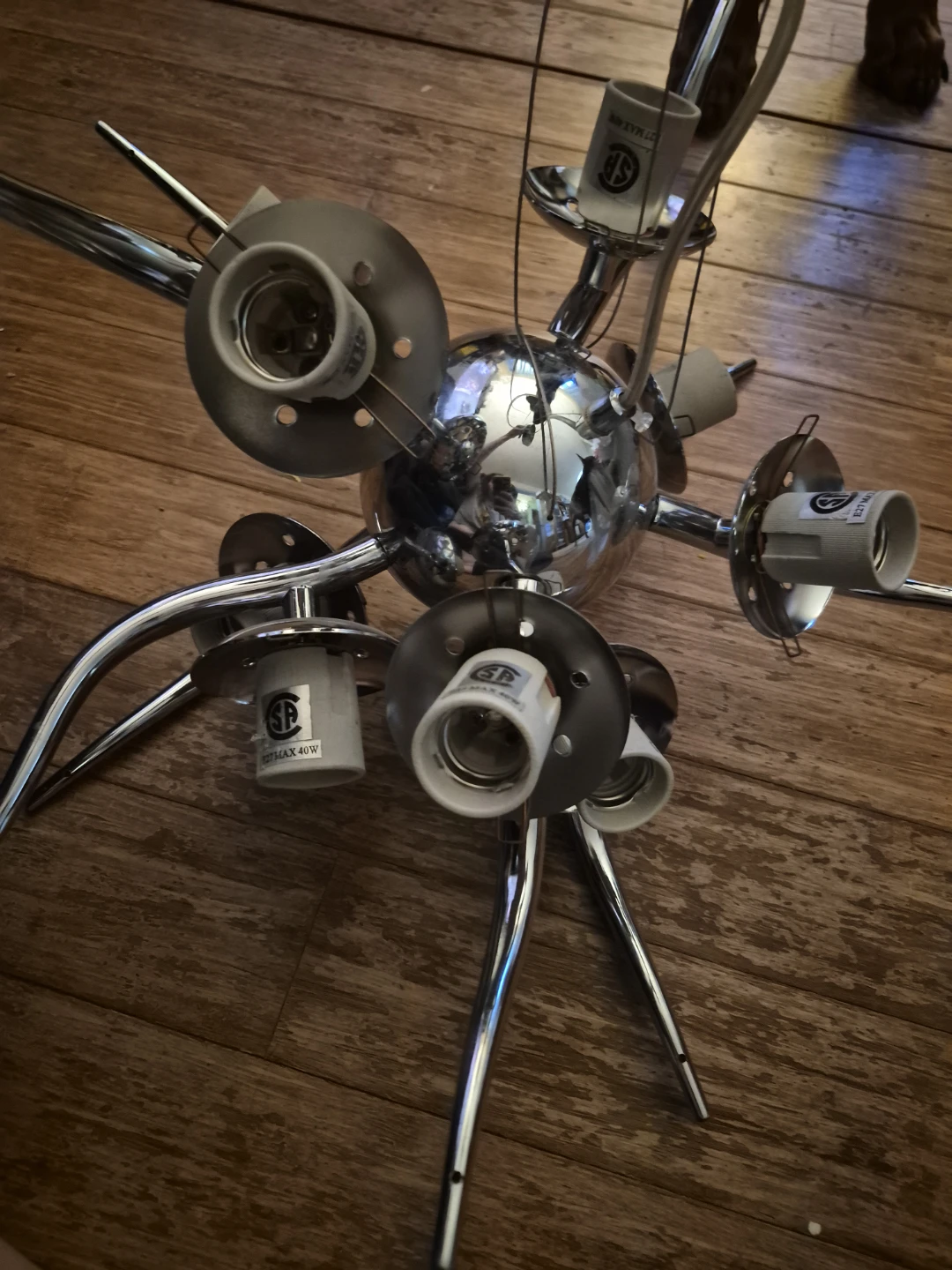 Chrome Sputnik Chandelier Pendant Light Fixture - photo 2