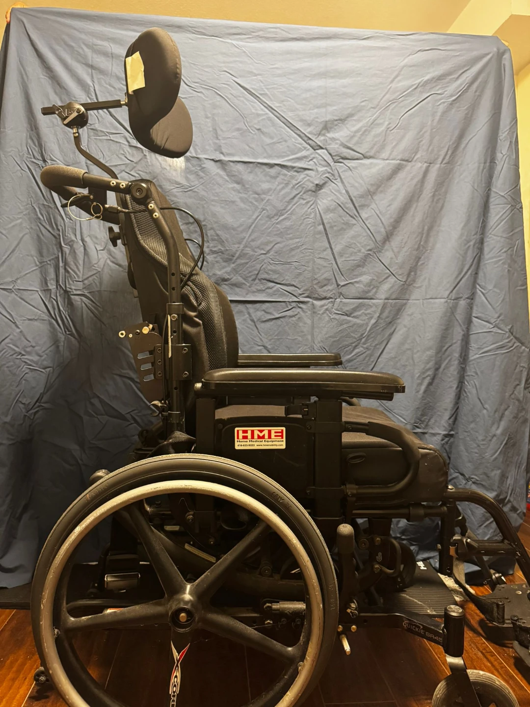 HME Tilt-in-Space Wheelchair and Free Folding Rollator