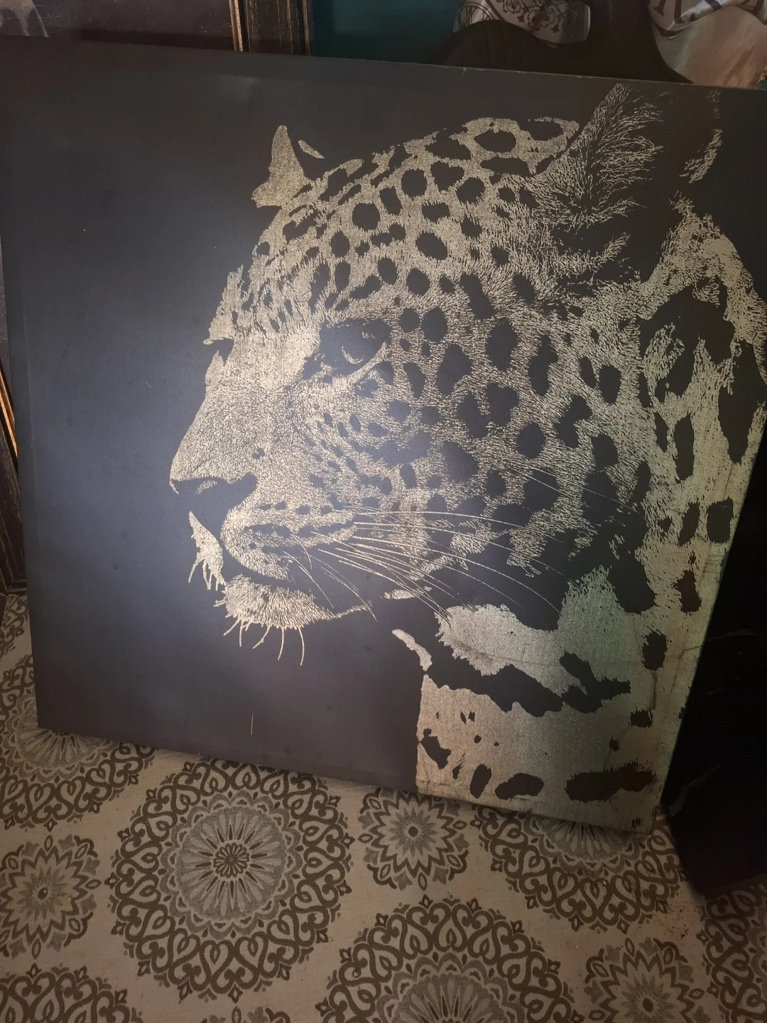 Framed Art Print Set of 3 Leopard and Lion Designs - photo 4