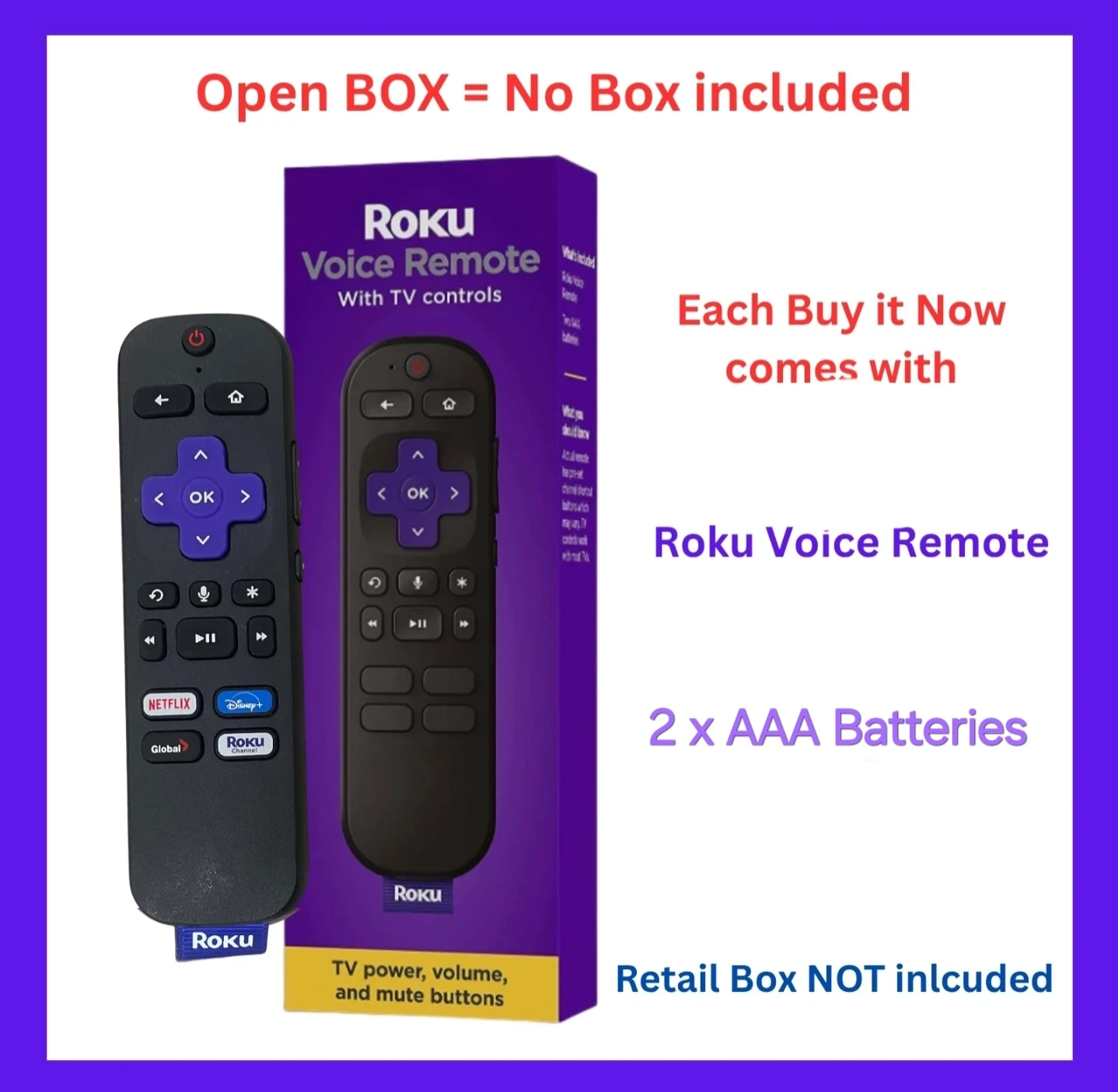 Roku Voice Remote-Compatible with All Roku Models