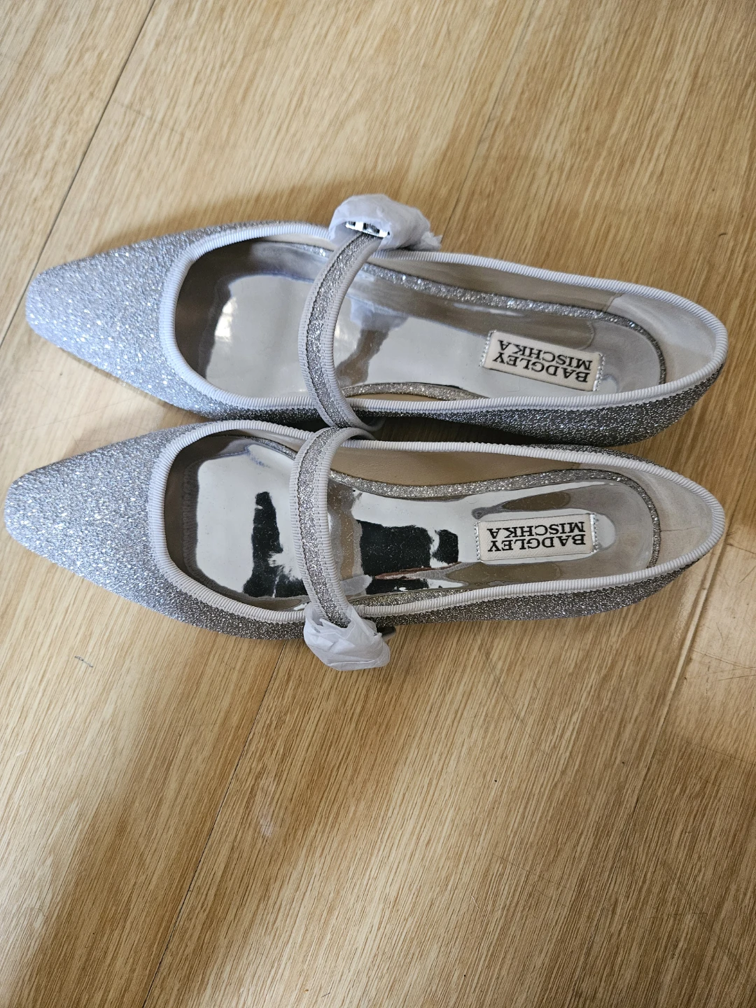 Badgley Mischka Glitter Mary Jane Flats - Size 8 - photo 2