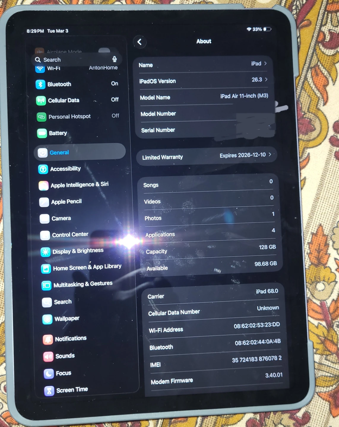 Apple iPad Air (M3 Chip) wifi + Cellular unlocked 11-inch 128GB - photo 4
