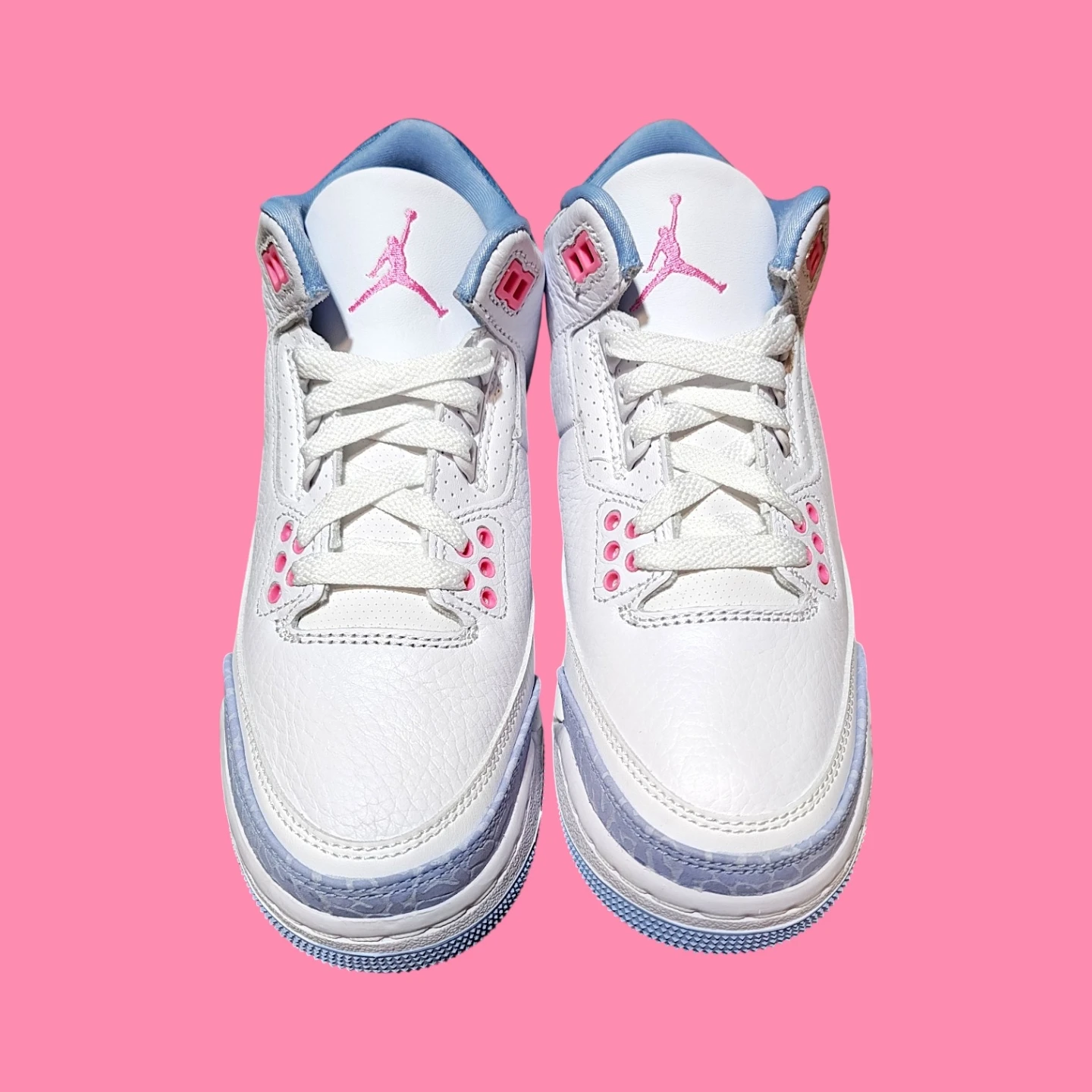🚺3.5Y US—Air Jordan 3 Retro GS 2025 [PINK GLOW–COBALT BLISS] - photo 2