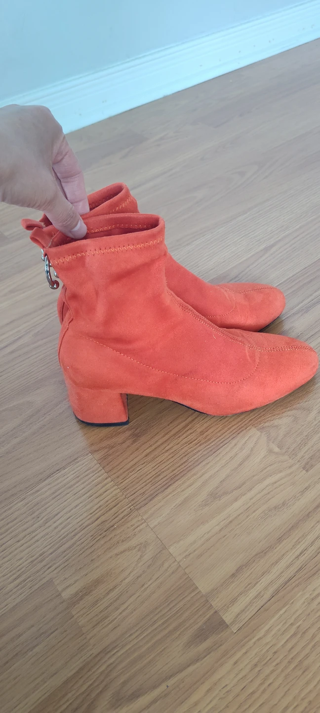 Top Shop Orange Sock Boots with Ring Pull - photo 2