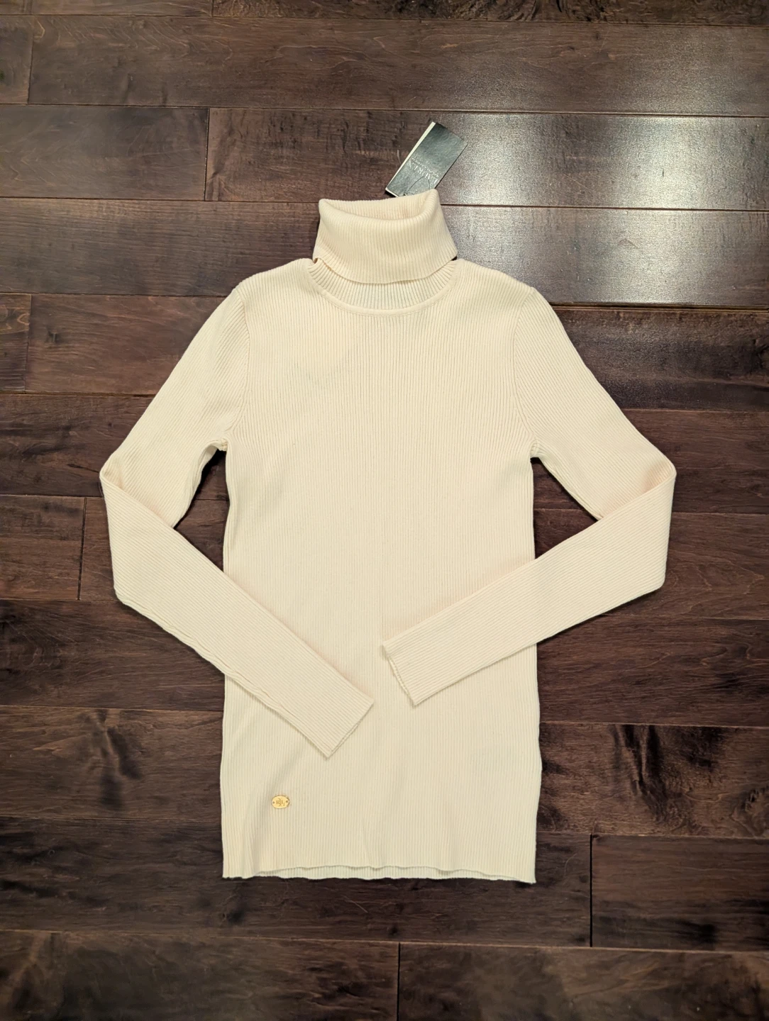 NWT🏷️ Ralph Lauren Cream Ribbed Turtleneck (Size S/P)