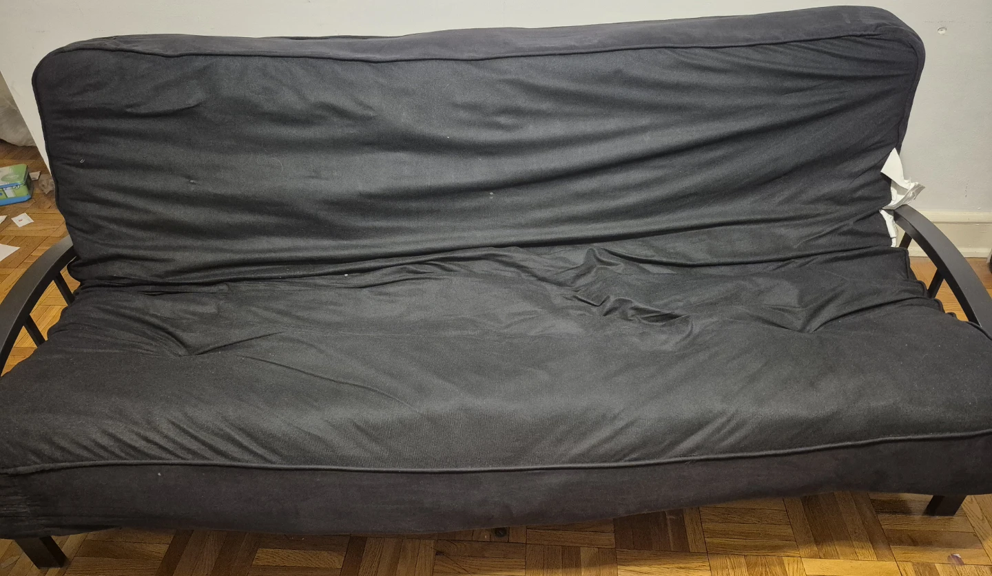 Black Futon with mattress - photo 3