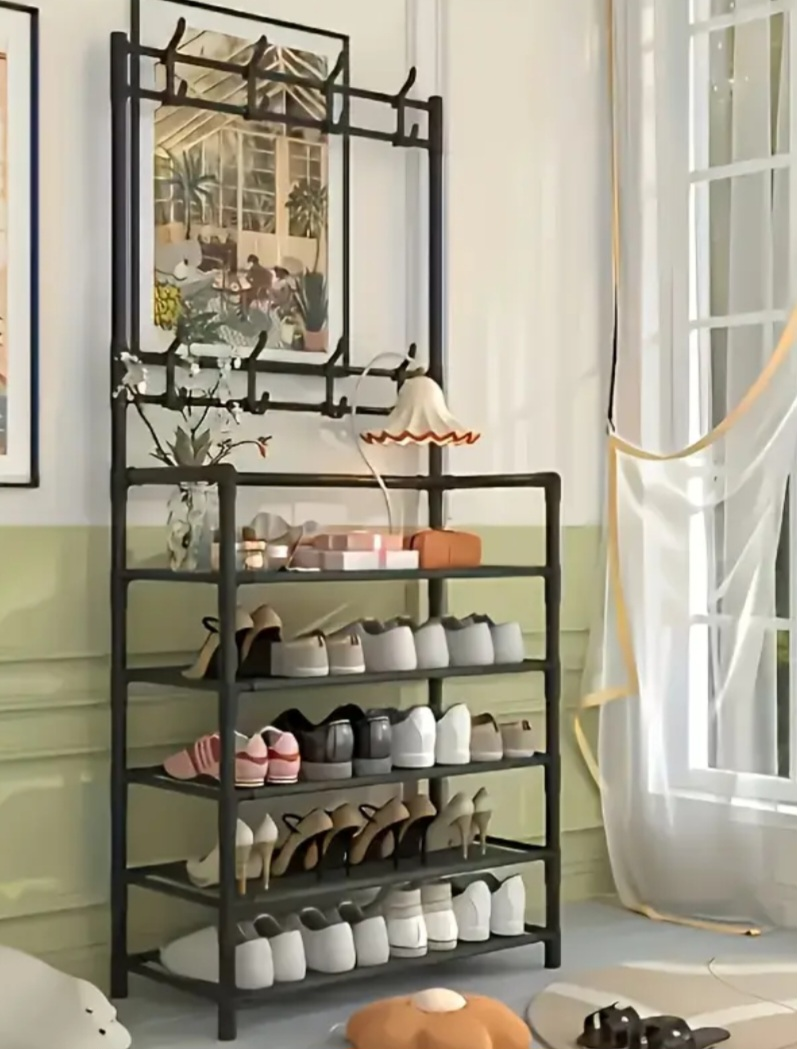 Shoe Rack and Coat Hook Stand