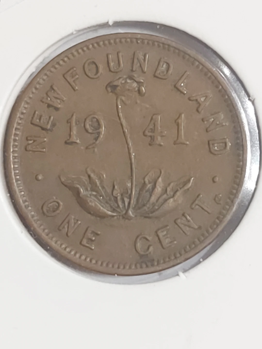 1941 Newfoundland 1 Cent Coin - photo 2