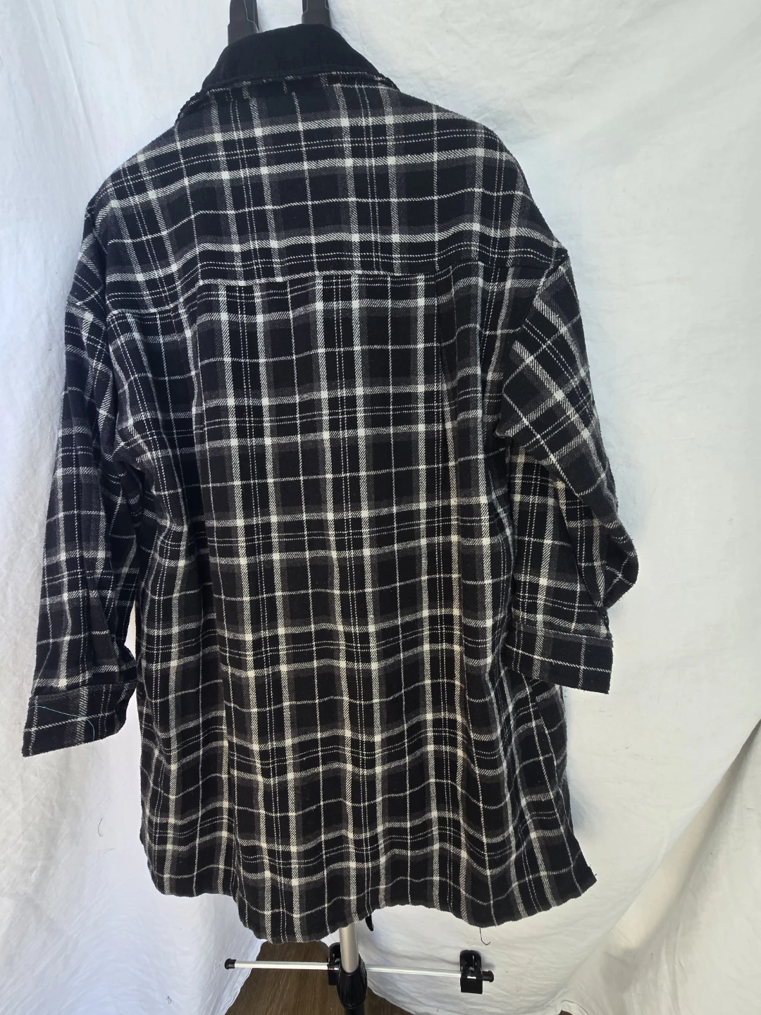Knee length, Plaid Flannel Shirt Jacket (Shacket) - photo 3
