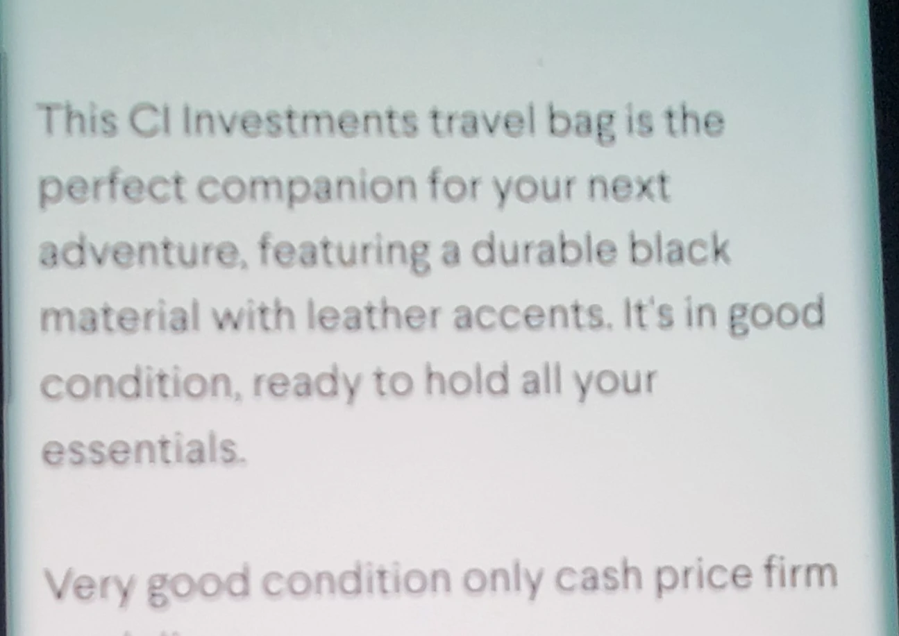 CI INVESTMENTS TRAVEL BAG NEW - photo 5