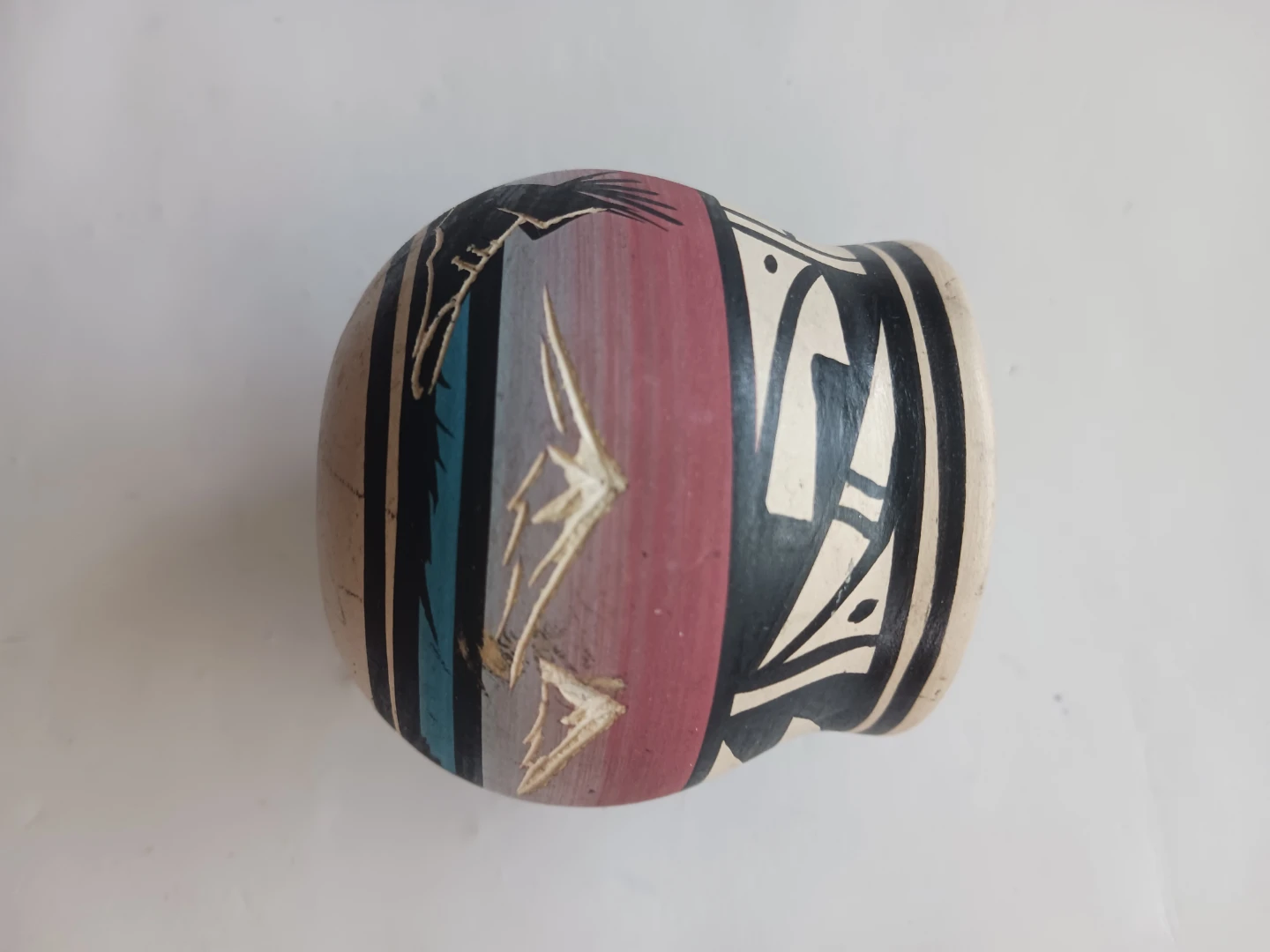 Hand-Painted Ceramic Pot by C. Murphy-Navajo
