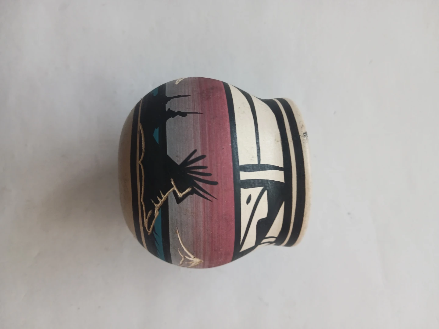 Hand-Painted Ceramic Pot by C. Murphy-Navajo - photo 3