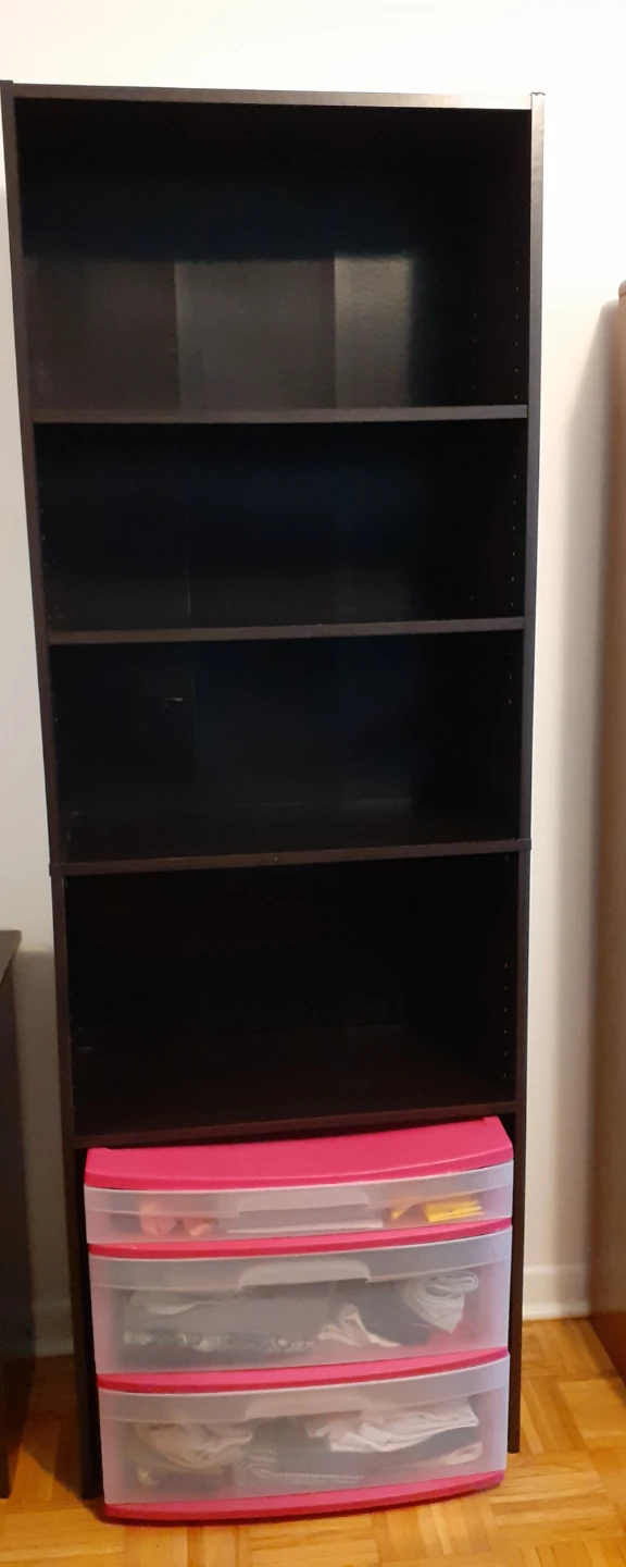 Dark Brown 5-Shelf Bookshelf - photo 4