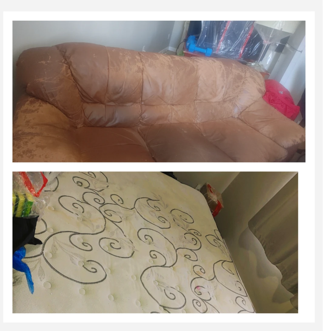 Free mattress costco Posturepedic& box spring + Bonus 7ft couch