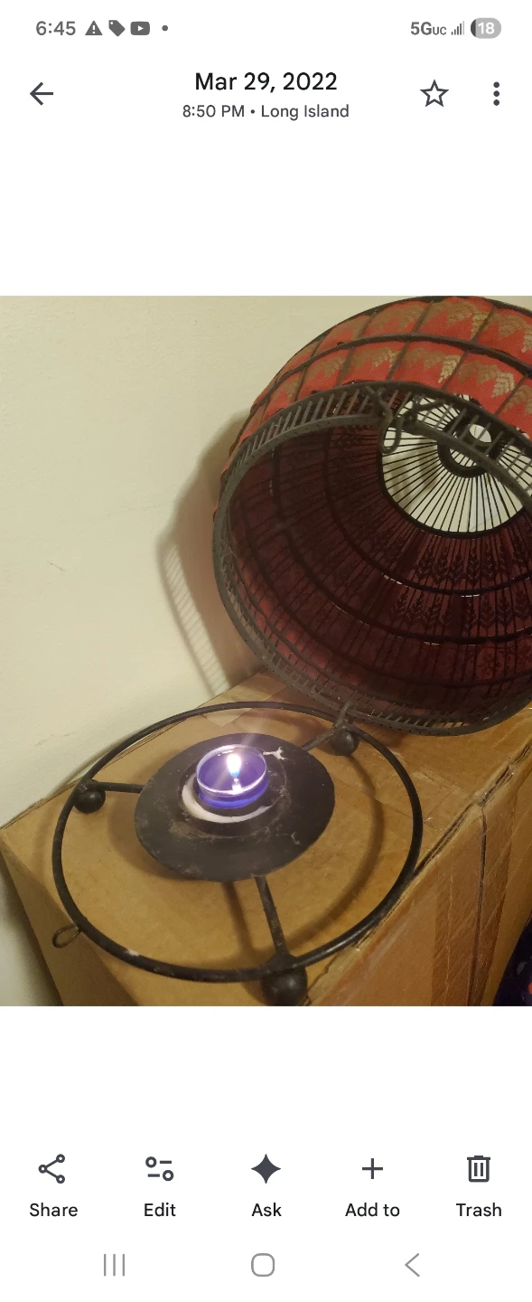 Tealight holding red lamp - photo 5