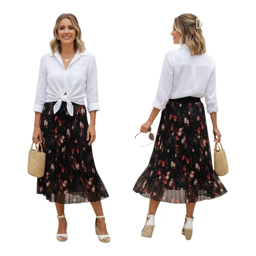 Aritzia Wilfred Terre Twirl Pleated Skirt Size M - photo 4