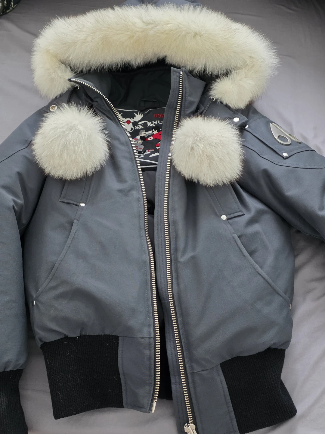 Moose Knuckles Down Filled Bomber Jacket - photo 3