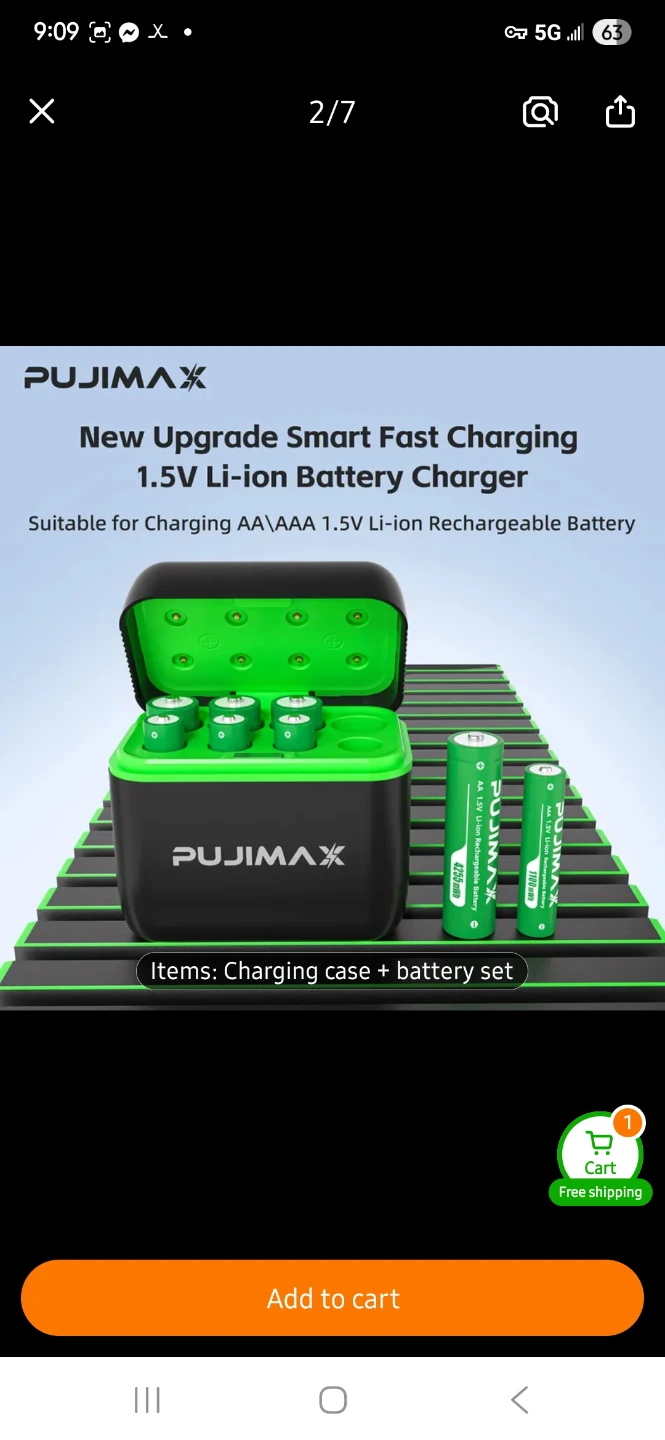 NEW PUJIMAX Battery Charger Case with 1.5V Batteries⚡️ - photo 2