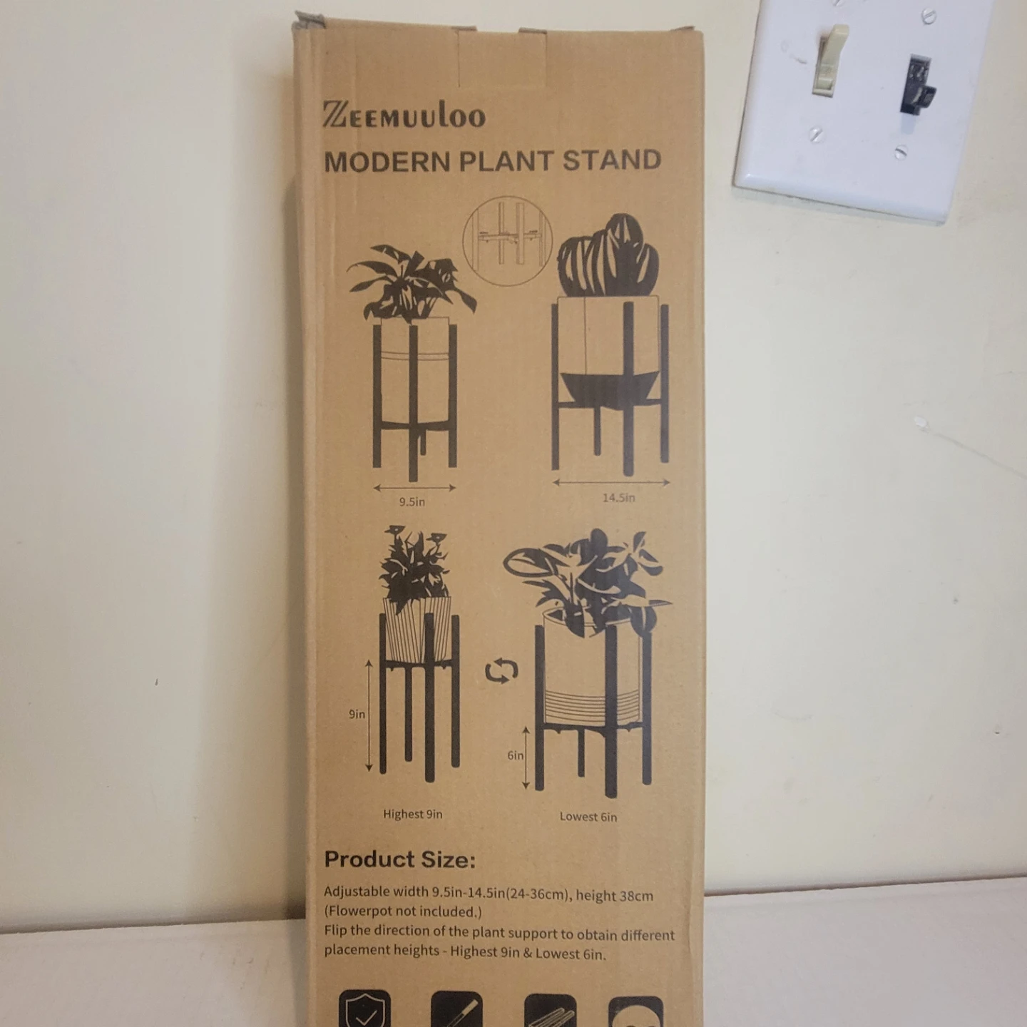 ZEEMULOO Modern Adjustable Plant Stand - photo 2