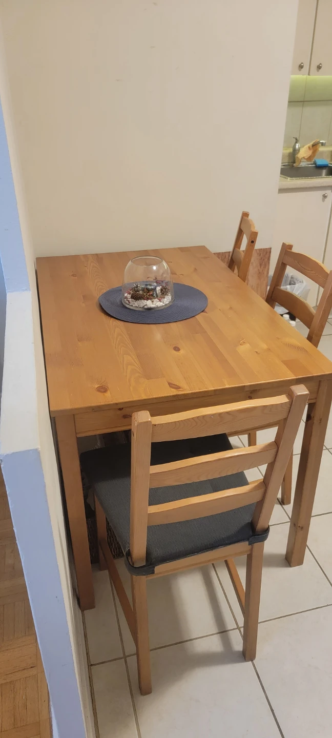 Wooden Dining Table and 4 Chairs Set - photo 2