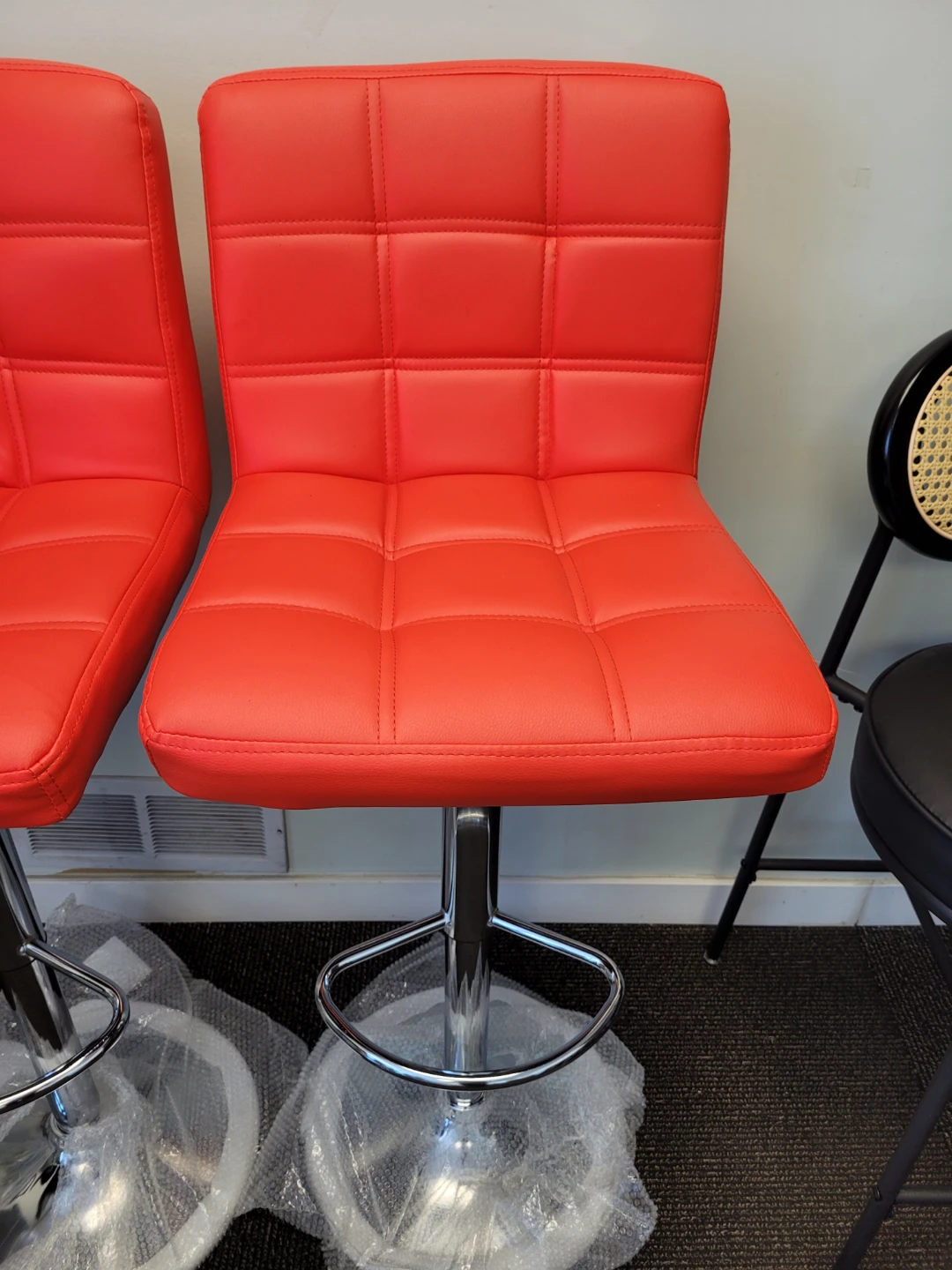 Brand New Adjustable Red Bar Stools - photo 2