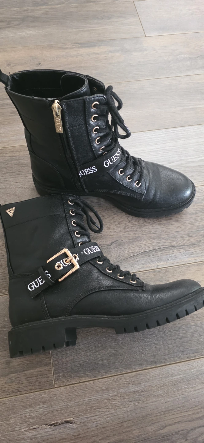 Black Guess Combat Boots