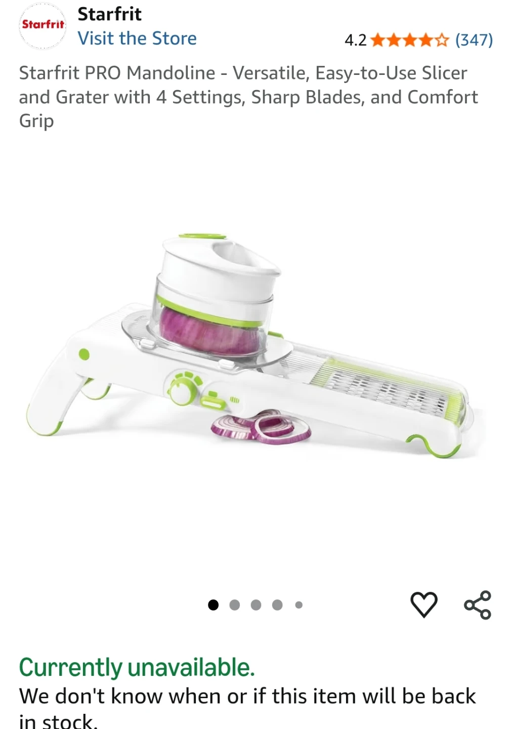 Starfrit Pro Mandoline Slicer and Grater - photo 3