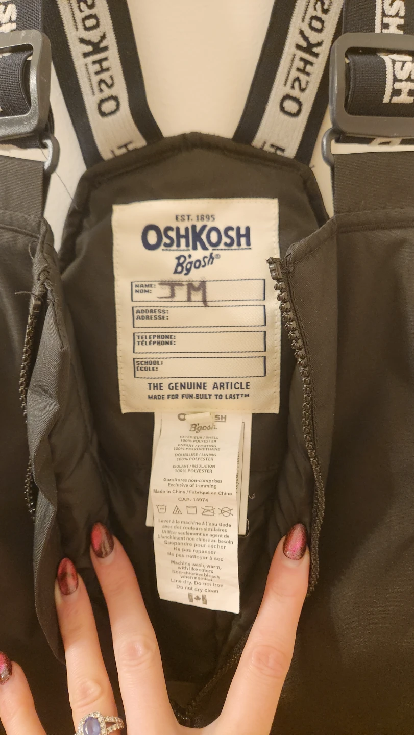 OshKosh B'gosh Black Snow Bib Overalls - 3T - photo 4