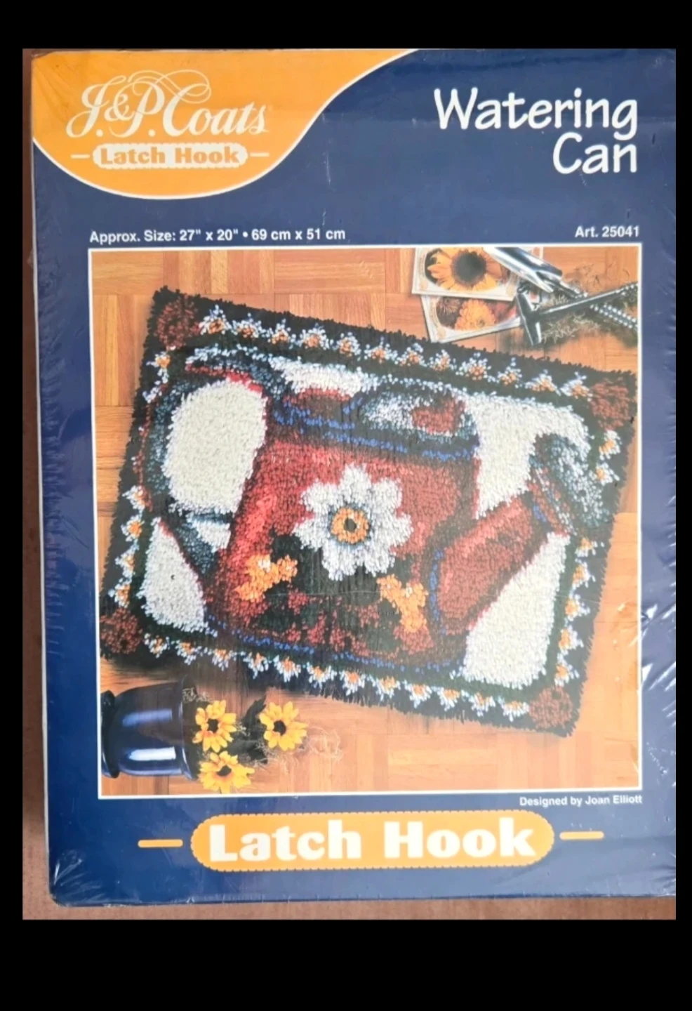J&P Coats Latch Hook Watering Can Kit