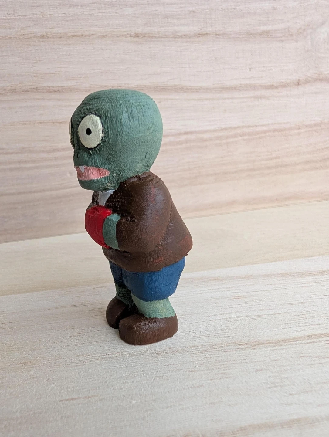 Plants vs. Zombies Wood carving  Zombie Figurine - photo 2