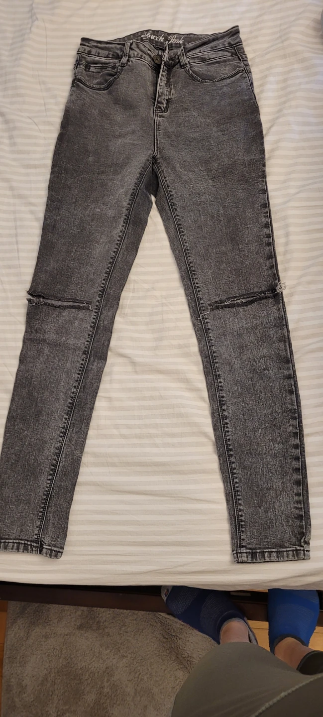 Grey Acid Wash Jeans - photo 4
