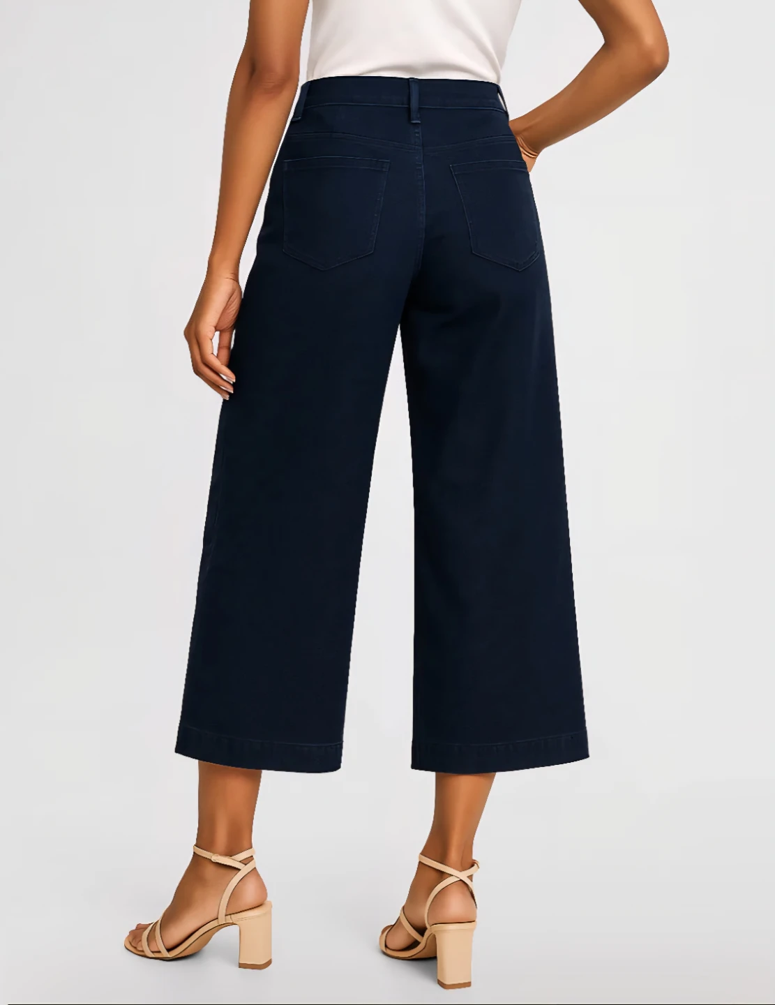 Lois Gaucho Wide Jeans With Belt Navy - photo 4