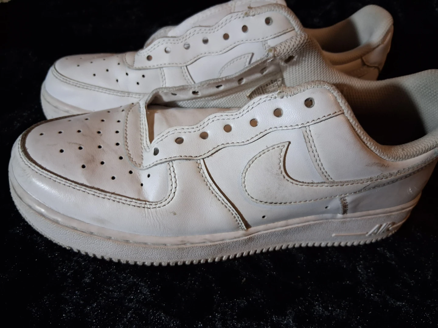 Nike Air Force 1 White Leather Sneakers