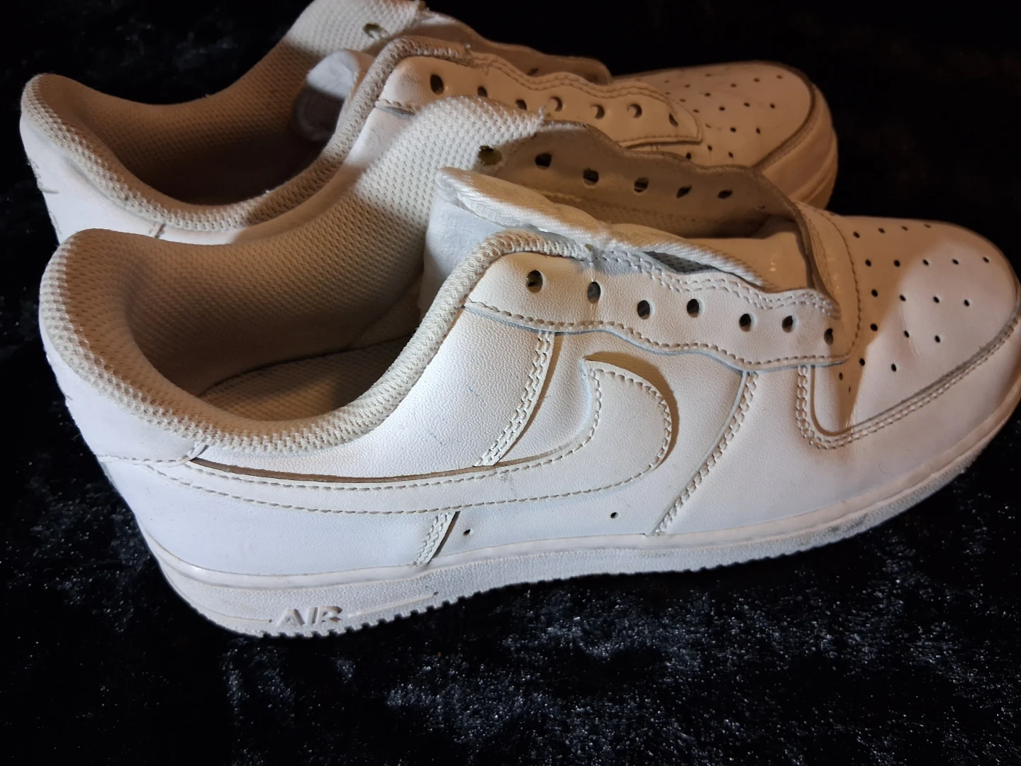 Nike Air Force 1 White Leather Sneakers - photo 2
