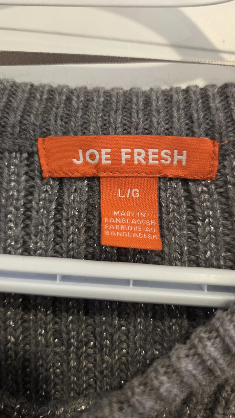 Joe Fresh Women's Grey Knit Sweater L/G - photo 2