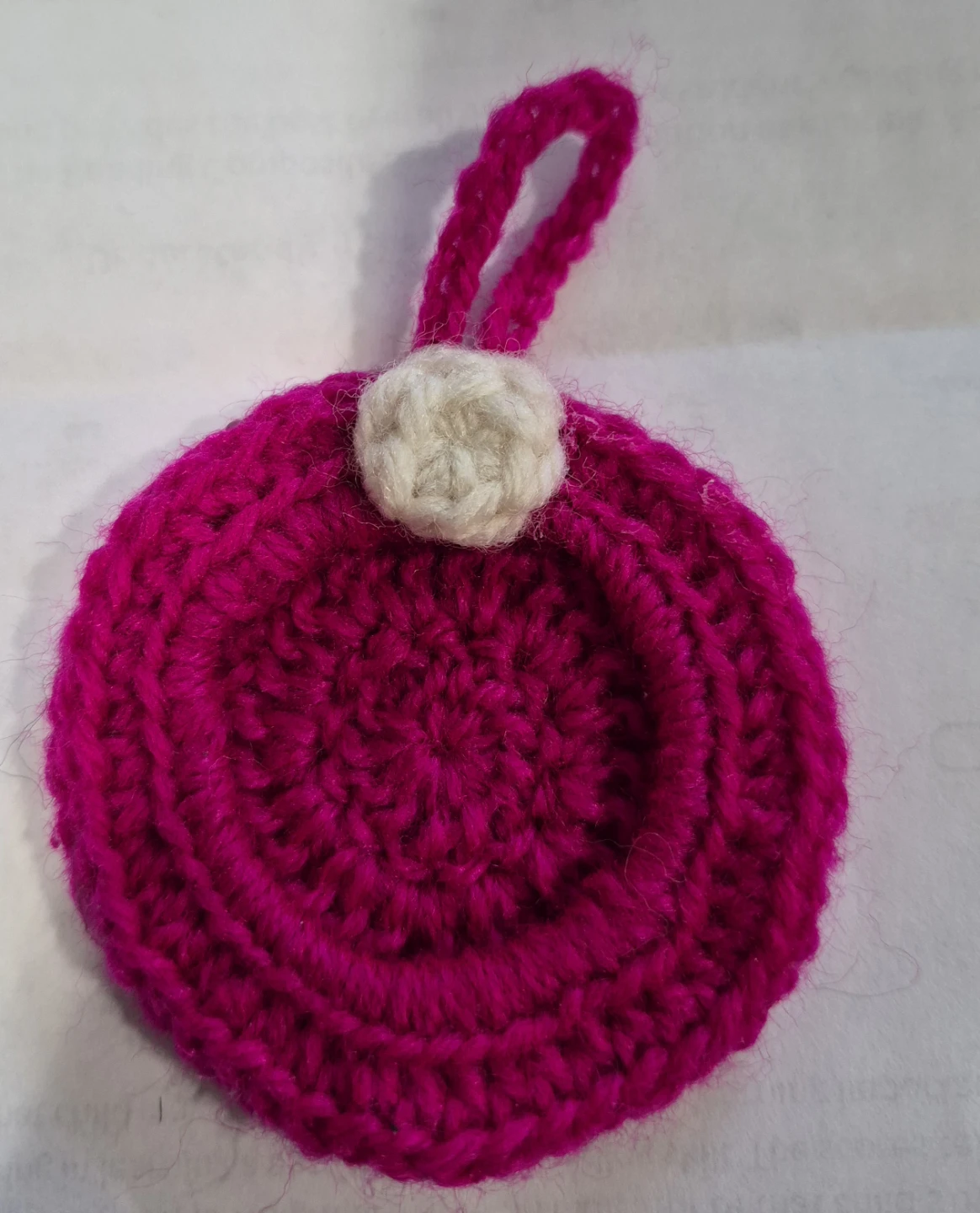 Hand-Crocheted Round Mirror /photo  hanging charm