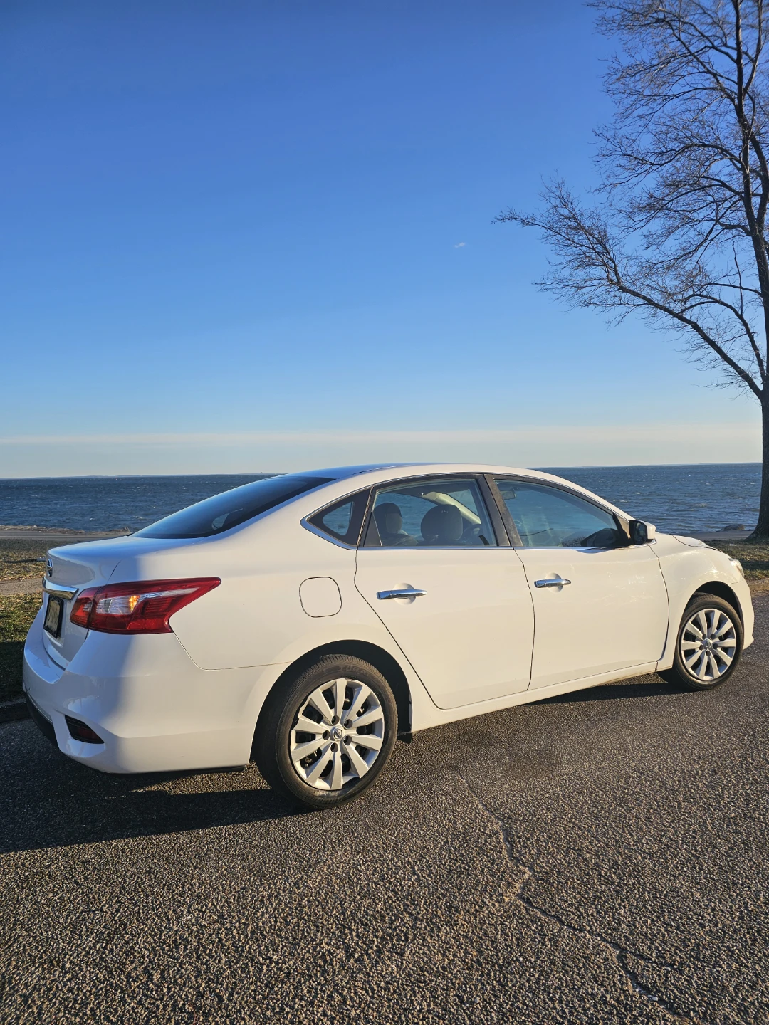 White Nissan Sentra Sedan