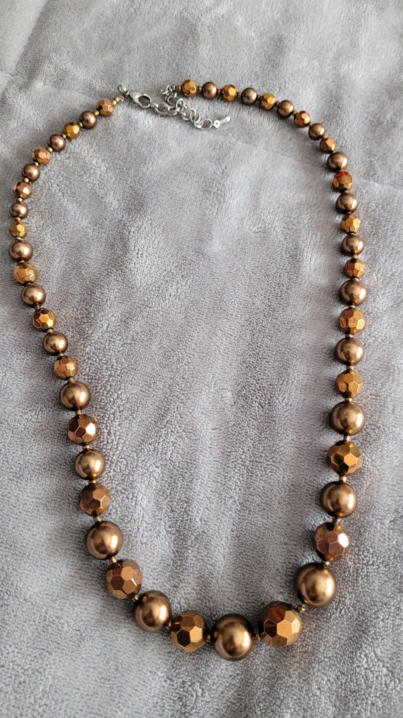 Bronze Beaded Necklace