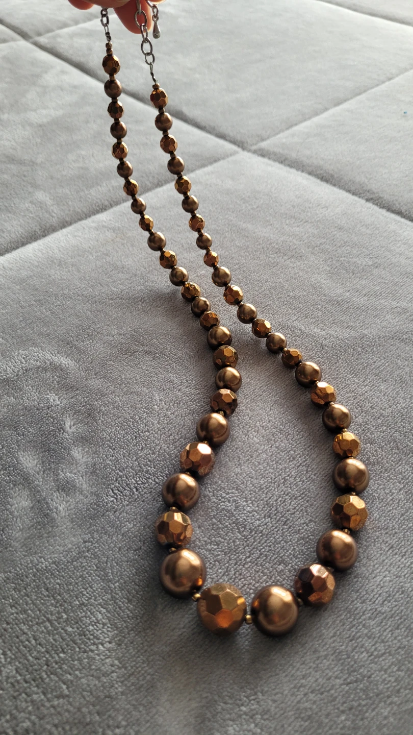 Bronze Beaded Necklace - photo 4