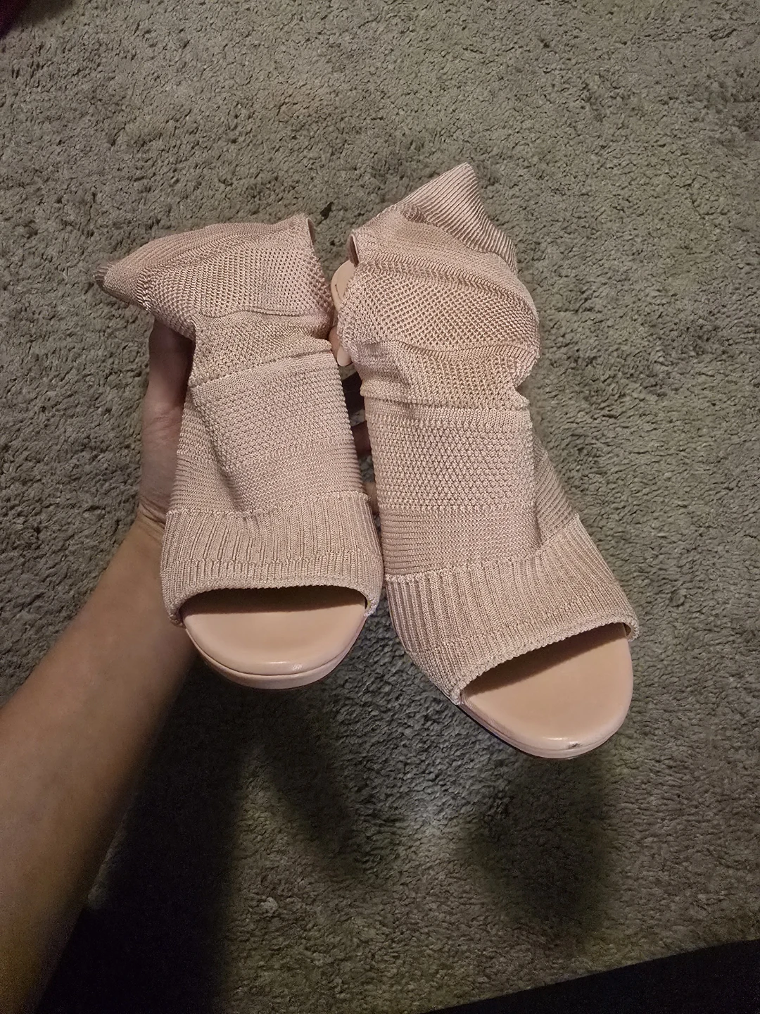 Christian Louboutin Pink Knit Sock Boots - photo 2