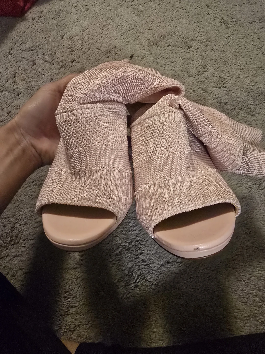 Christian Louboutin Pink Knit Sock Boots - photo 3
