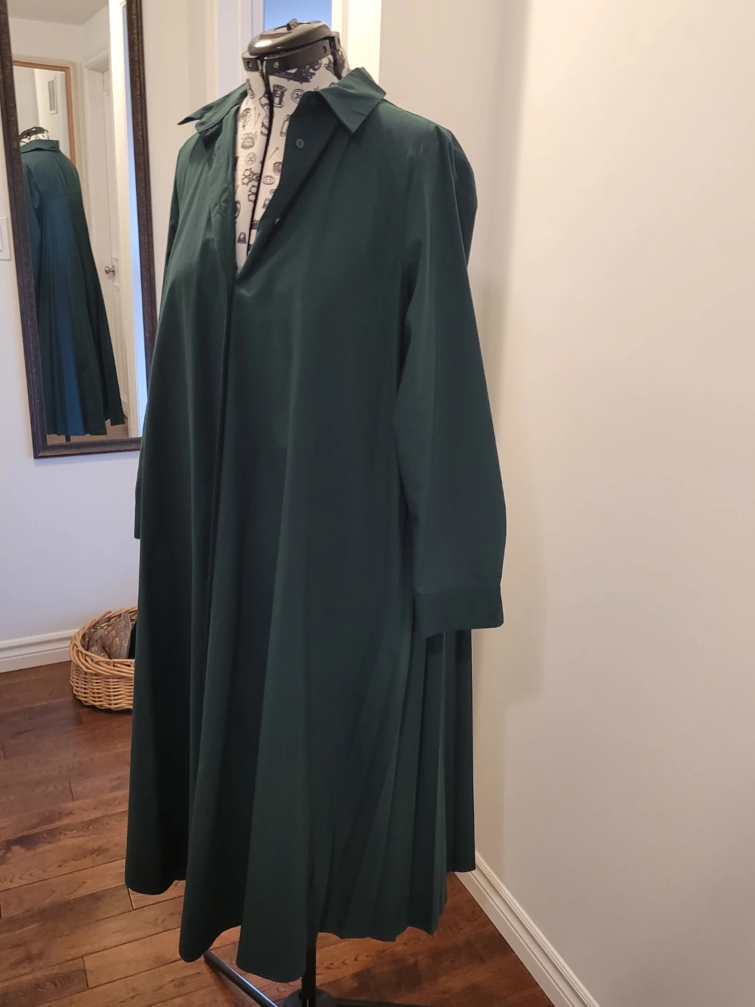 ZARA Green Pleated Midi Dress - XL - photo 2