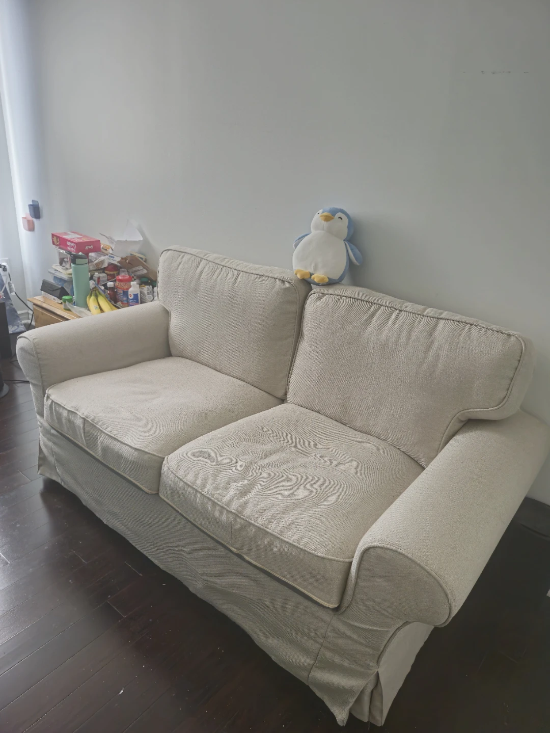 Light Beige Loveseat Sofa - photo 2